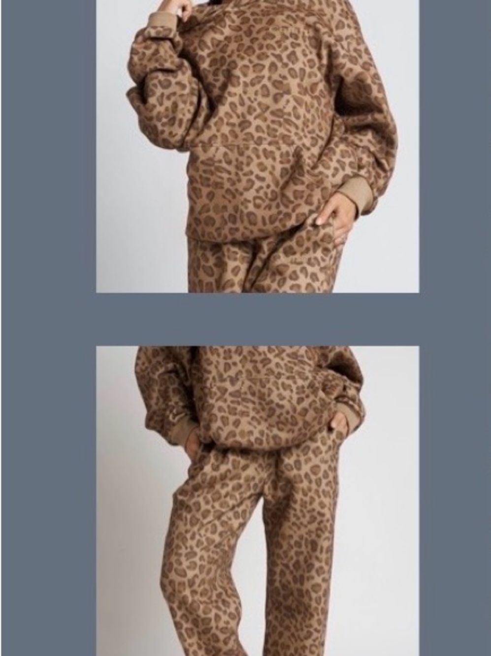 Comfrt Minimalist matching leopard Hoodie & Pants